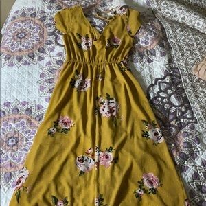 Spring Over the shoulder Floral Dress